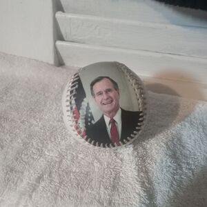 George Bush Autographed Baseball
